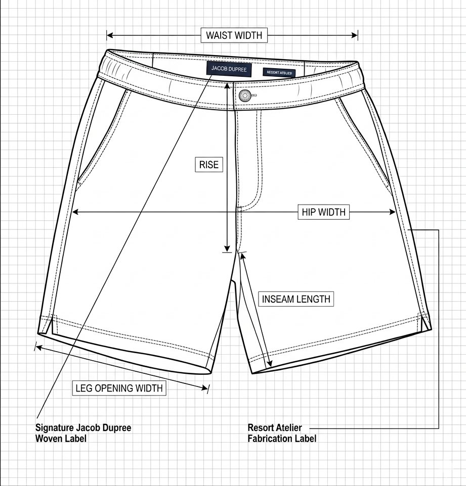 Jacob Dupree size chart – technical measurement guide